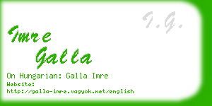 imre galla business card